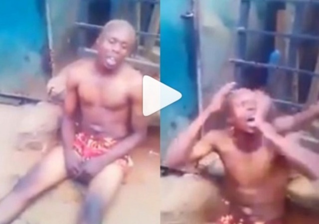 Yahoo Boy Openly Runs Mad, Confesses Using His Dad for Money Ritual [Video]