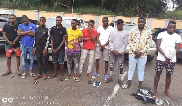 10 Yahoo Boys Arrested In Delta State [Photos]