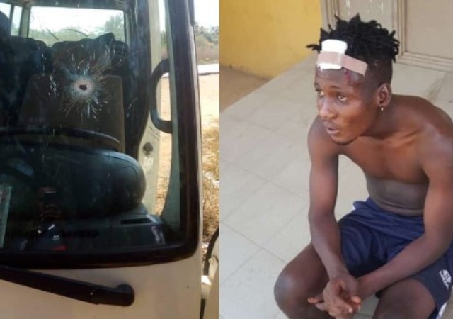 Fc Ifeanyi Ubah Team Bus In Attacked In Kogi By Gunmen Allegedly Dressed In NYSC Uniform (Photos)