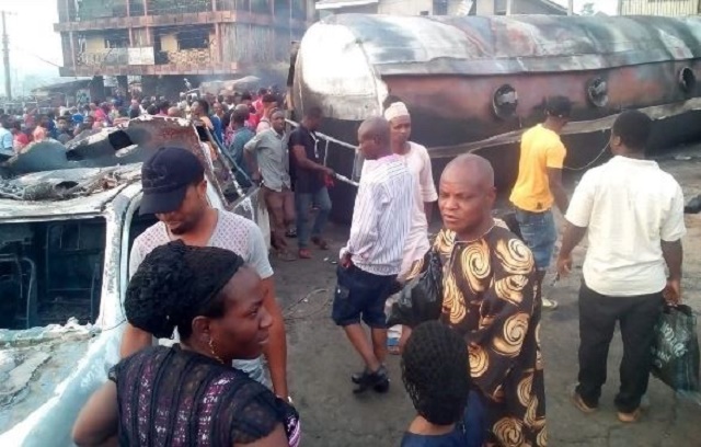 Another Petrol Laden Tanker Falls in Anambra [Photos]