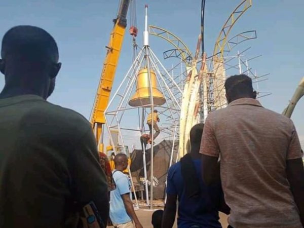 Governor Obiano Takes Anambra Back to the Days of the Roman Empire by Installing a Giant Bell [Photos]