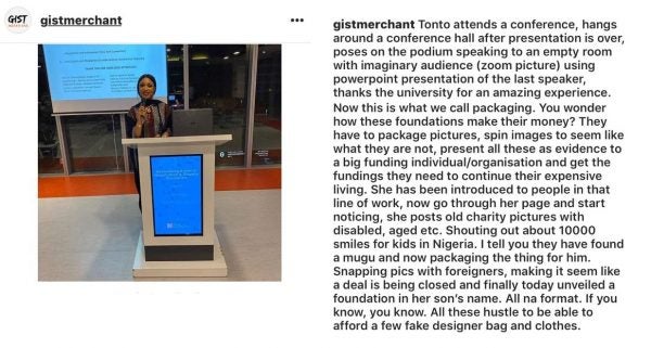 Controversial Actress, Tonto Dikeh Busted After Sharing Pictures from Conference in Dubai [Photos]