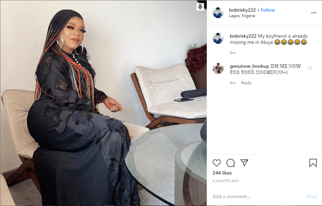 Bobrisky Says As He Flaunts His Big Backside, Reveals How His Boyfriend Misses Him  