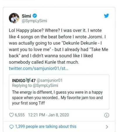 I didn’t want people to know I liked someone named Kunle that much – Singer Simi says