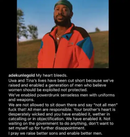 ‘My Heart Bleeds’ –, Adekunle Gold Cries Out Sorrowfully