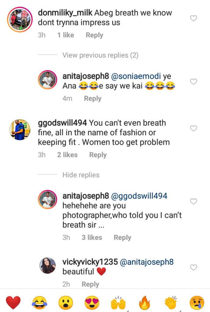 “She Can’t Breath Ooo!”- Fans Reacts As Anita Joseph Post New Photo