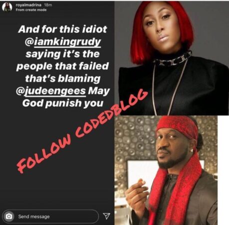 Cynthia Morgan Reacts After Rudeboy Directed Some Statements To Her