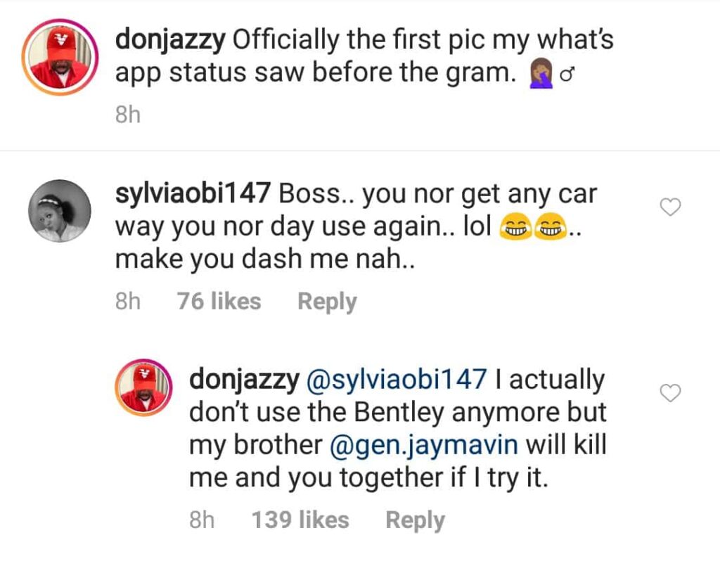 How Don Jazzy Replied A Fan Who Asked For One Of His Cars