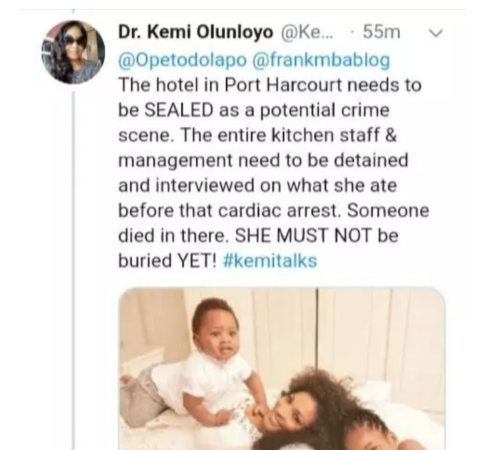 “I Want To Know If This Was Suicide Or Murder” – Kemi Olunloyo Reacts To Ibidun' Death