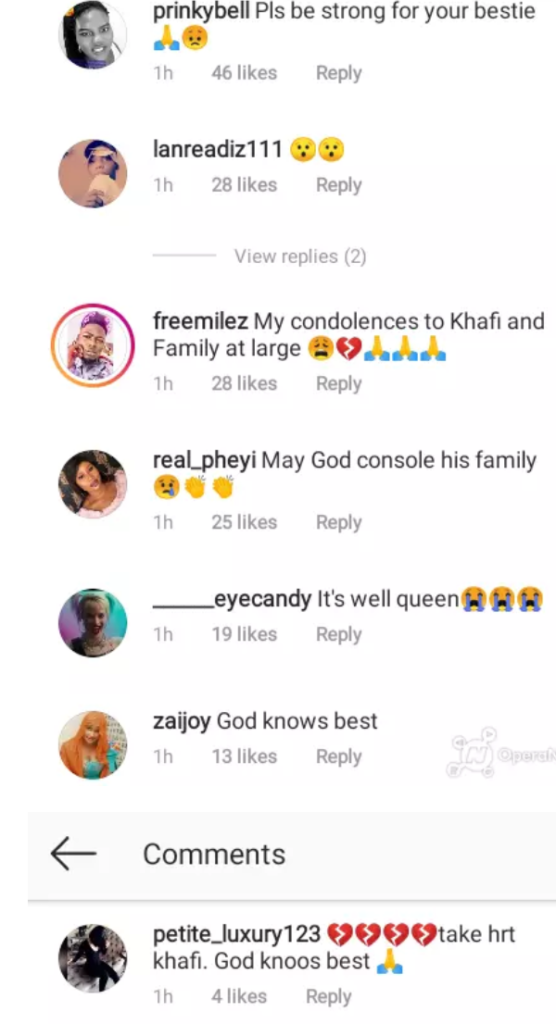 Emotional Fans Reacts As Tacha Mourns Khafi’s Brother Who Was Shot Dead In UK
