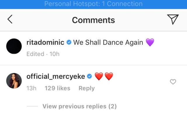 BBNaija's Mercy reacts  To Rita Dominic's Post