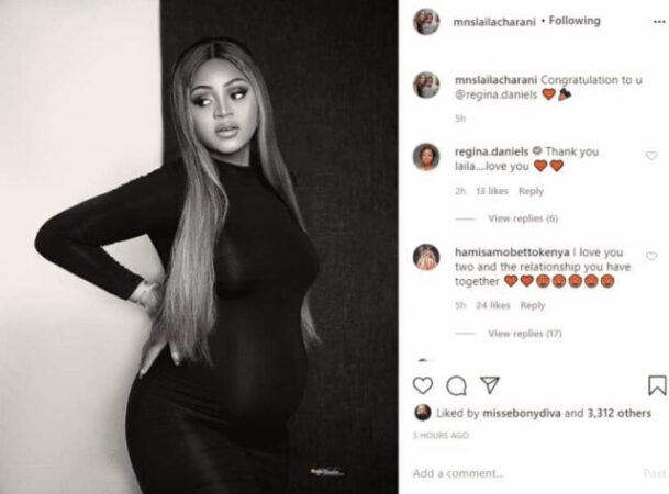 Ned Nwoko’s Moroccan Wife Sends  Regina Daniels A Lovely Massage On The Arrival Of Her Baby