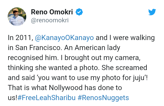 Funny  Reno Omorki Reveals How An American Woman Reacted When She Noticed Kanayo Kanayo
