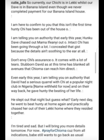 See How Davido And Chioma’s Alleged Relationship Crisis Started