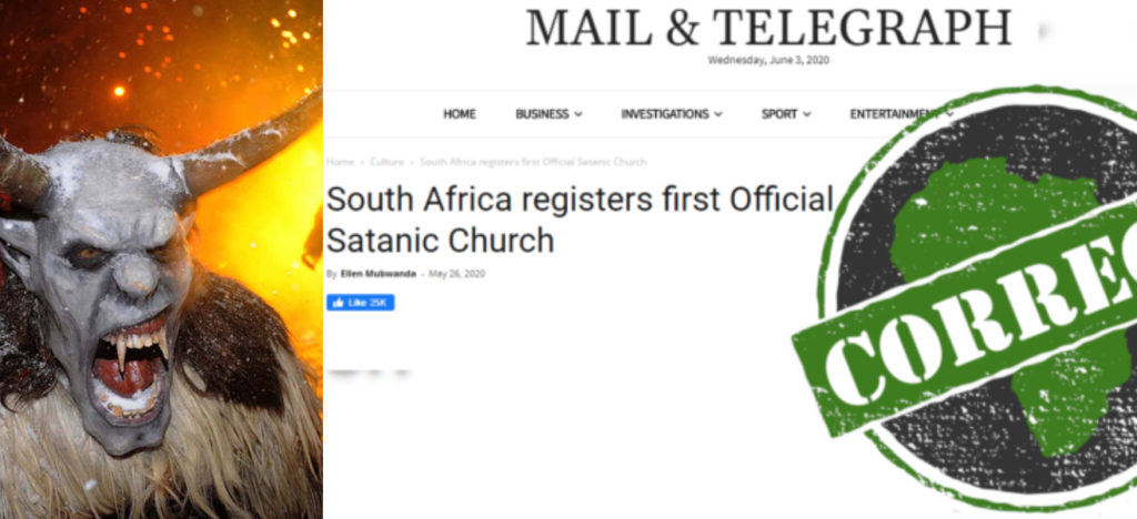 South African's Satanic Church Officially Registered - Africacheck Reveals