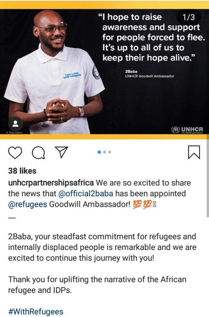 Tuface Idibia Becomes The United Nations Refugees Ambassador