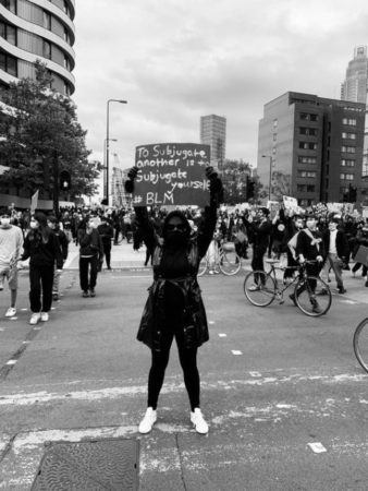 Dj Cuppy Joins The Protest Against Racism (Photo)