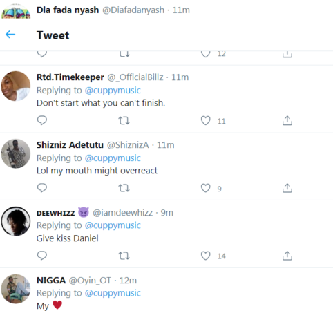 "Give Kiss Daniel"- Fans Reacts As Dj Cuppy Shared Her Morning Post 