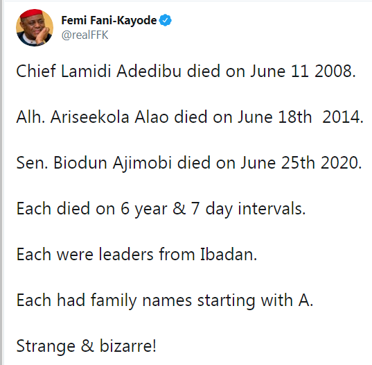  Femi Fani-Kayode Makes A Mind-Blowing Revelation About Leaders From Ibadan