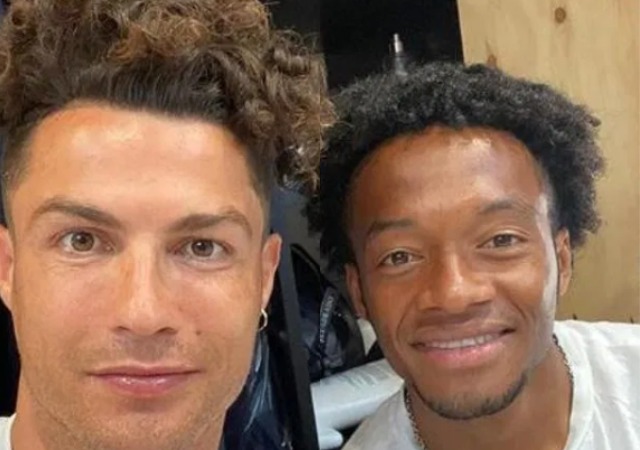 Ronaldo Shows Off New Hairstyle Introduced By Teammate Cuadrado 