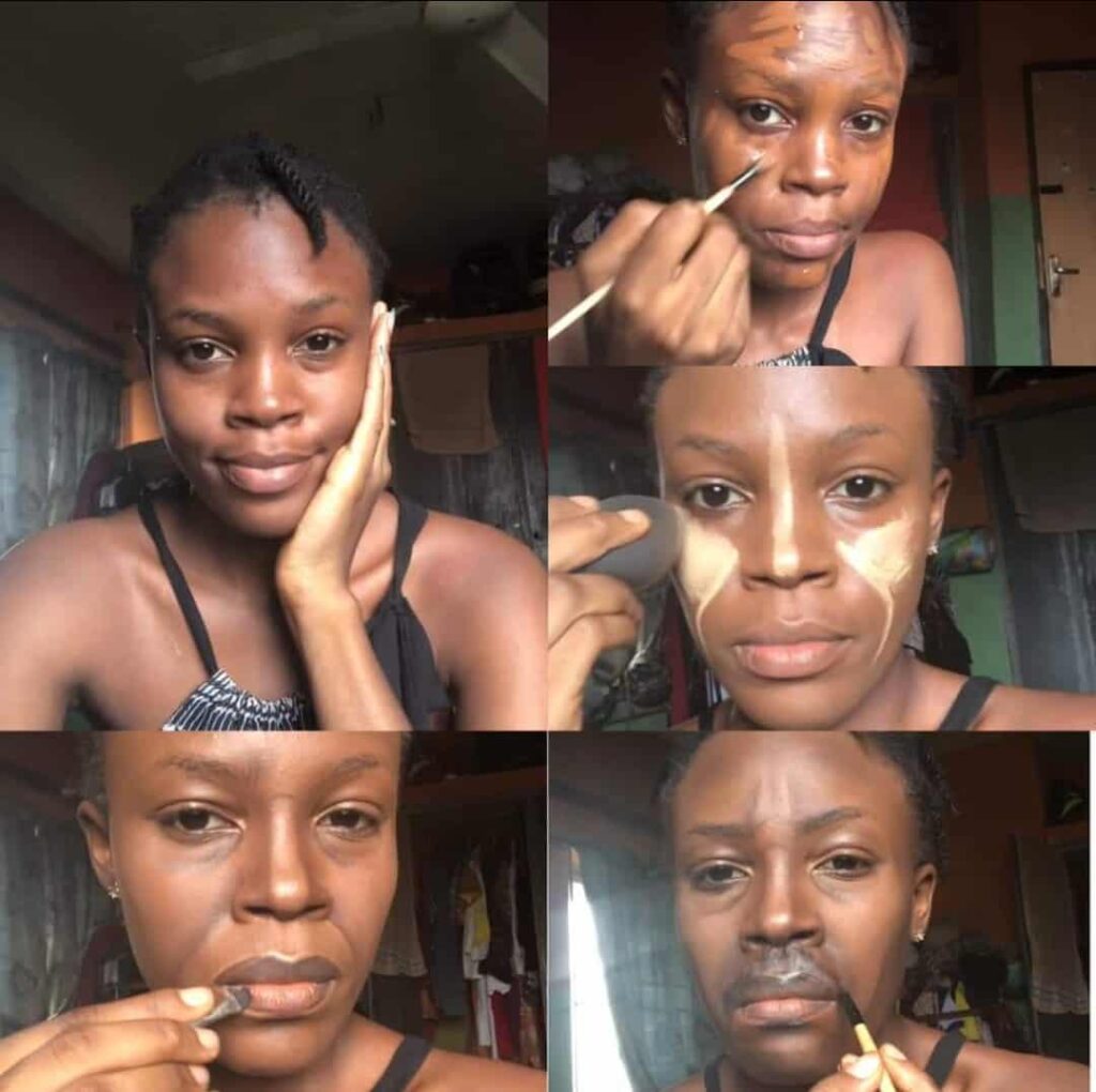 Talented Makeup Artist Paints Her Face To Look Like Buhari