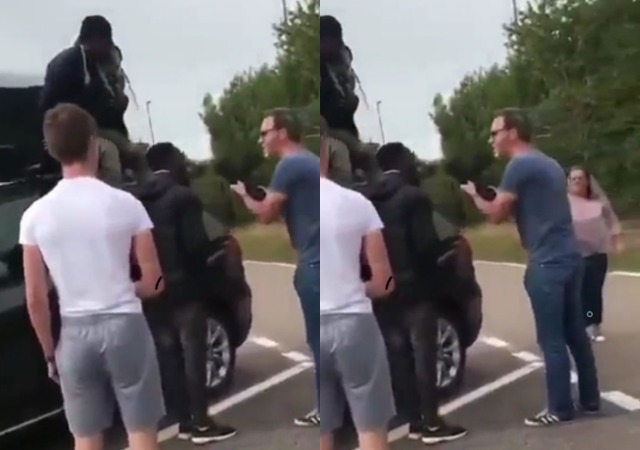 A British Family Arrives Back In The UK From Holiday, Discovers Two Africans Hiding In Their Car Roof Rack (Video)