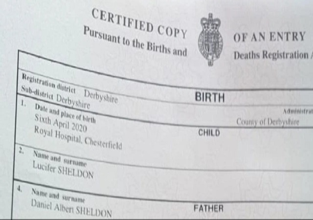 Why New Zealand Couple, Chesterfield, Derbyshire Named Their Son 'Lucifer'