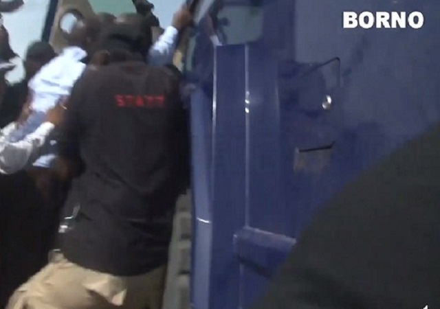 Watch Security Operatives On Duty, As They Shield Governor Zulum From Gunshots(VIDEO + PHOTOS)