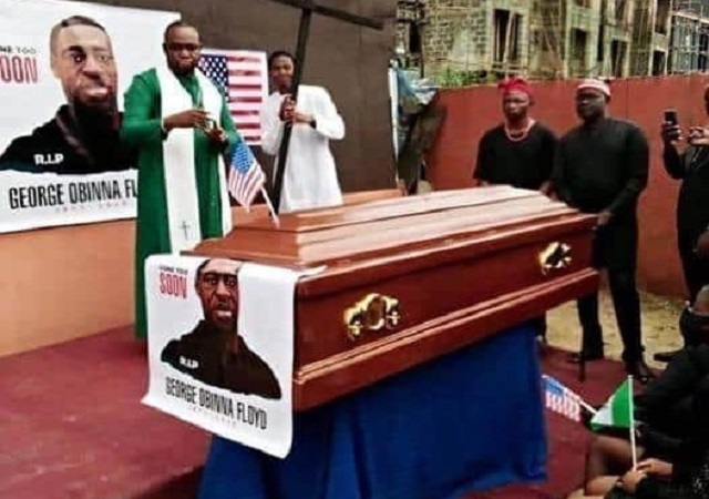 Nigerian man ‘Reburies’ George Floyd in Imo state