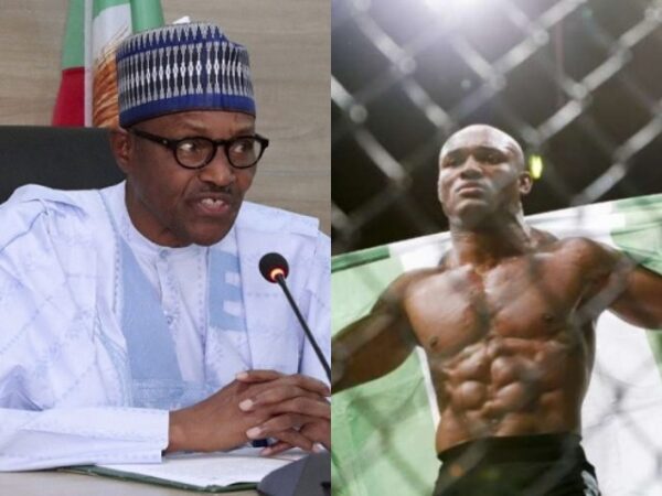 President Buhari Sends His Prayers And Congratulation Massage To UFC Champion, Kamaru Usman