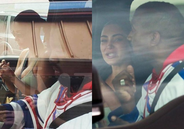  Emotional Kim Kardashian Breaks Down In Tears As She Reunites With Kanye West (Photos)