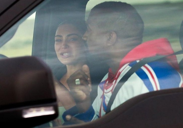  Emotional Kim Kardashian Breaks Down In Tears As She Reunites With Kanye West (Photos)