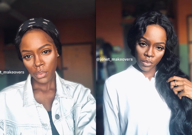 Nigerians Amazed As Make-Up Artist Paints Her Face To Look Like Tiwa Savage