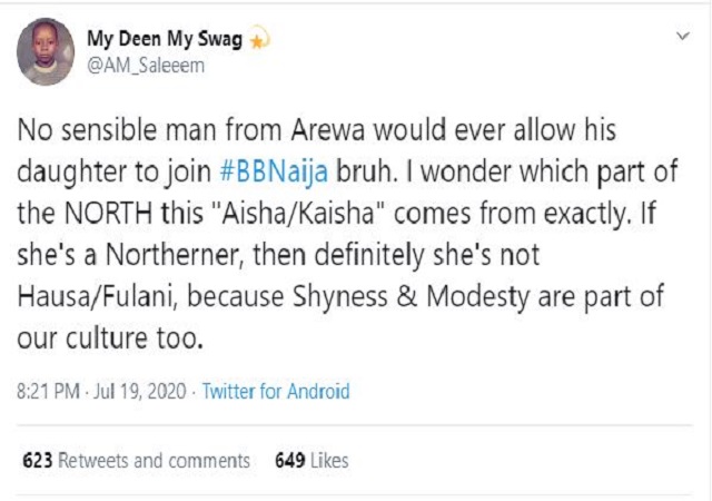 Twitter User Explains His How Bad It Is For Northerners To Partake In  The Bbnaija