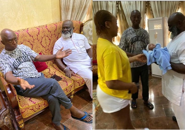 Regina Daniels Shows The Face Of Her Son For The First Time As Harry B Pays Her A Visit