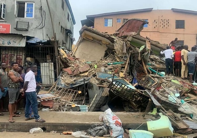 Three Confirmed Dead As Building Collapse In Lagos