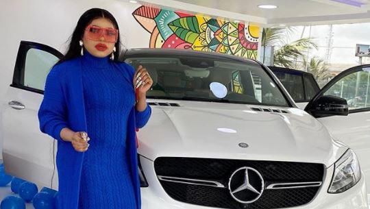 Emotional Bobrisky Expresses Delight After Receiving Mercedes Benz As Birthday Gift