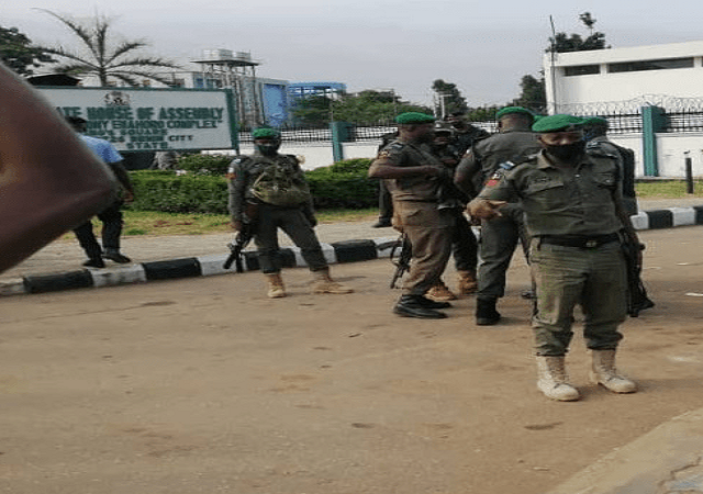 Police Takes Over Edo State House Of Assembly Complex (Photos)