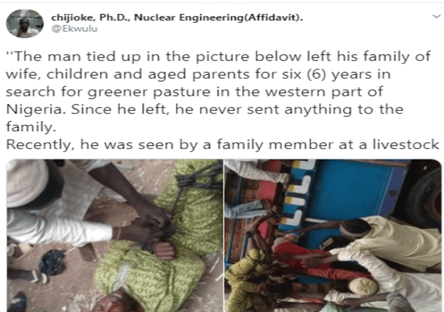 See How A Man Who Abandoning His Family For 6 Years In Search Of Greener Pastures Was Captured And Sent Back Home