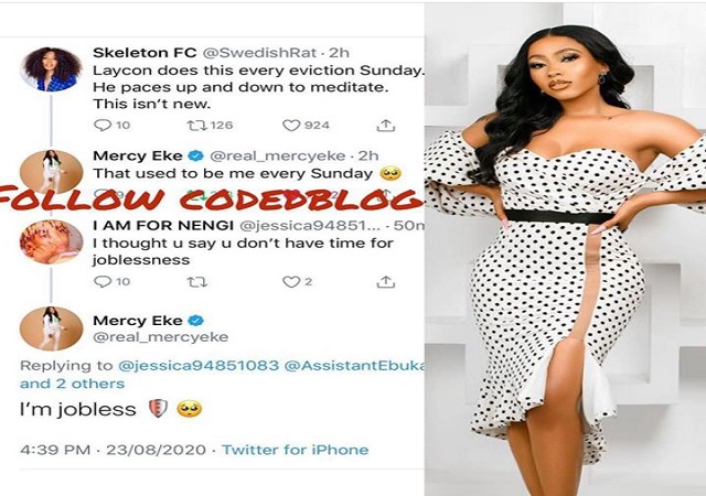 #BBNaija: why Mercy Eke Declared Herself Jobless After Watching Last Night’s Eviction Show