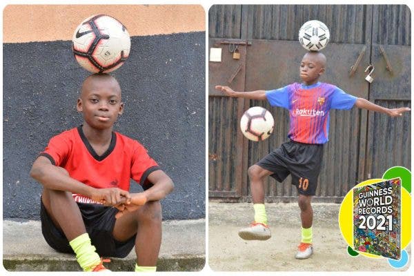 Meet 12-Year-Old Eche Chinonso Who Won Guinness World Record For Football Free-Styling