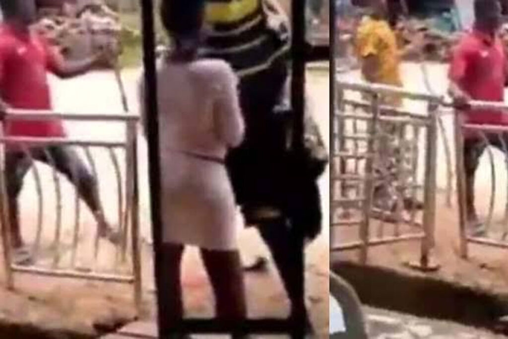 Masquerade Captured On Camera Asking A Beautiful Lady For Her Phone Number (VIDEO)