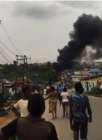 BREAKING: Massive Explosion Hits  Ajuwon Iju-Ishaga Road, Lagos