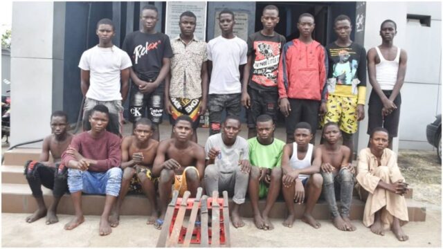 Police Arrests 17 Suspected Armed Teenagers Terrorizing Lagos Residents