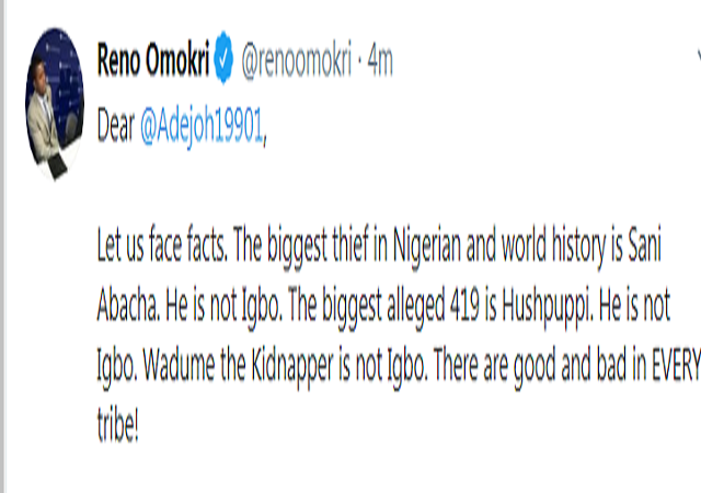 There Are Good And Bad In EVERY Tribe ̶ Reno Omokri Explains