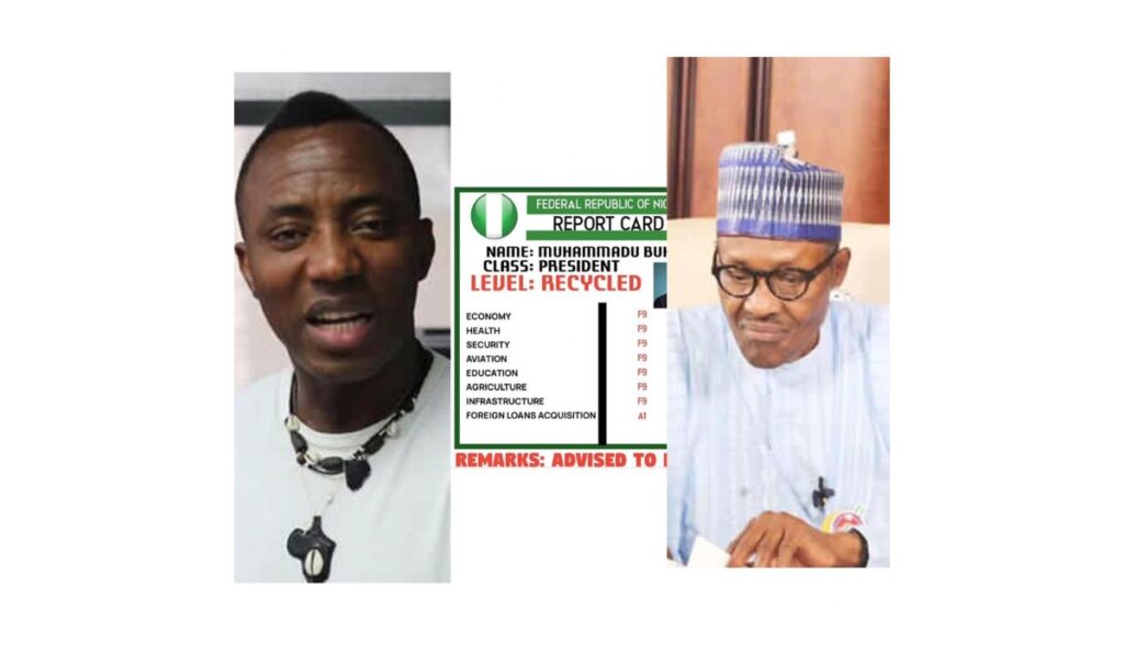 Sowore Rates Buhari's Regime On A Report Card