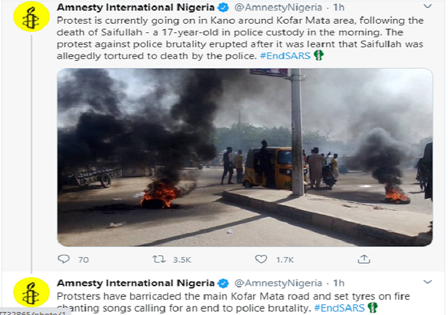 Protest in Kano over the Death of 17-Year-Old Boy in Police Custody [Photos]