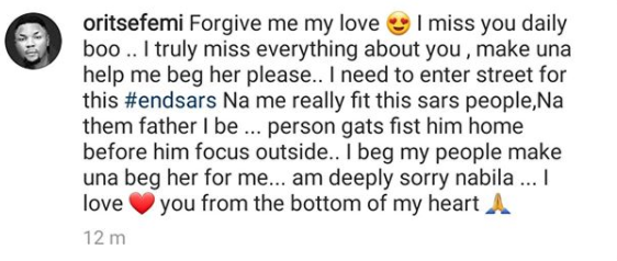 Celebrity Divorce: Oritsefemi, Tenders Public Apology to His Wife, Nabilla