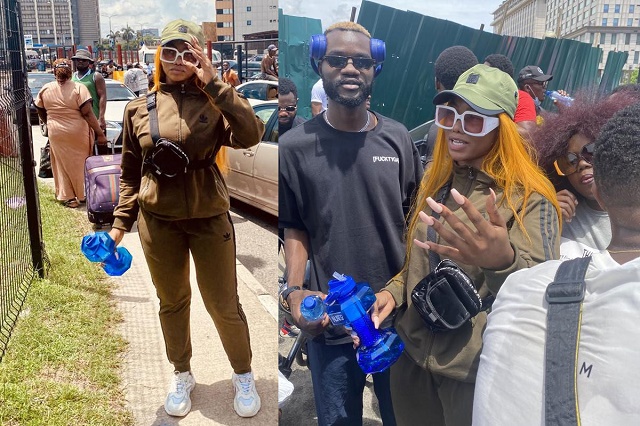 Tacha Spotted In #ENDSARS Protest in Lagos [Video]