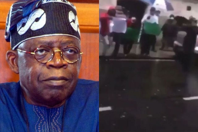 Moment Bola Ahmed Tinubu was bullied and called a Thief by Angry Protesters in France [Video]